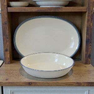 Pfaltzgraff Northwinds Stoneware Serving Platter And Oval Baking Dish Set
